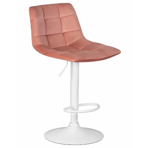 Изображение товара Стул барный DOBRIN Tailor White LM-5017 пудрово-розовый велюр
