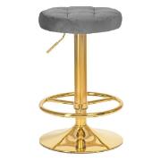 Изображение товара Стул барный DOBRIN Bruno Gold LM-5008 серый велюр
