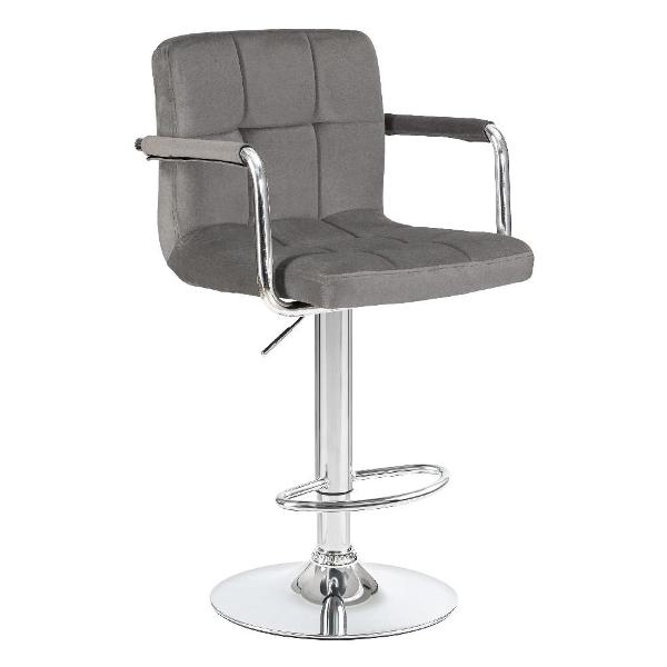 Изображение товара Стул барный DOBRIN Kruger Arm LM-5011 серый велюр