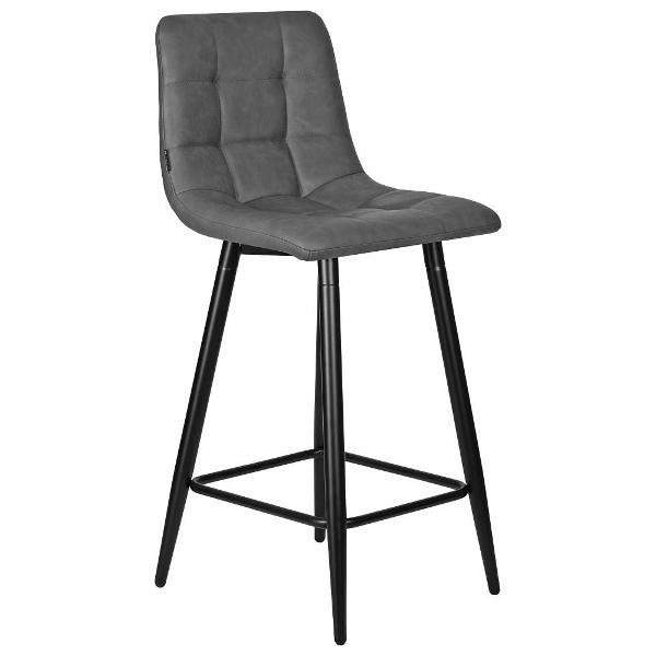 Изображение товара Стул барный DOBRIN Olivia LML-8078-1 черный мат/серый ант.винтаж эко