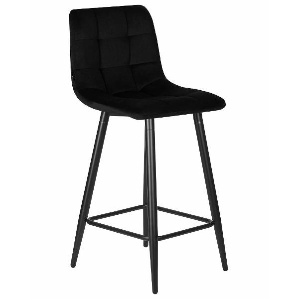 Изображение товара Стул барный DOBRIN Olivia LML-8078-1 черный матовый/черный велюр