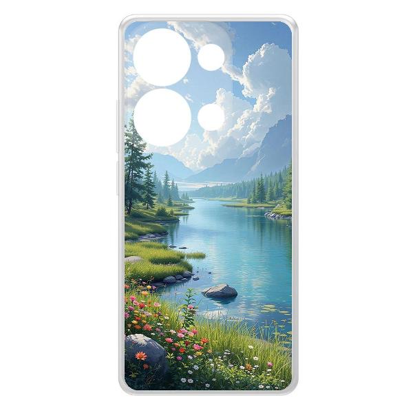 Изображение товара Чехол Krutoff Clear Case для Poco M6 4G Наши просторы