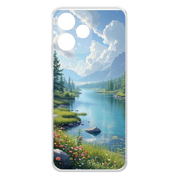 Изображение товара Чехол для смартфона Poco M6 Pro 5G Krutoff Clear Case прозрачный силикон