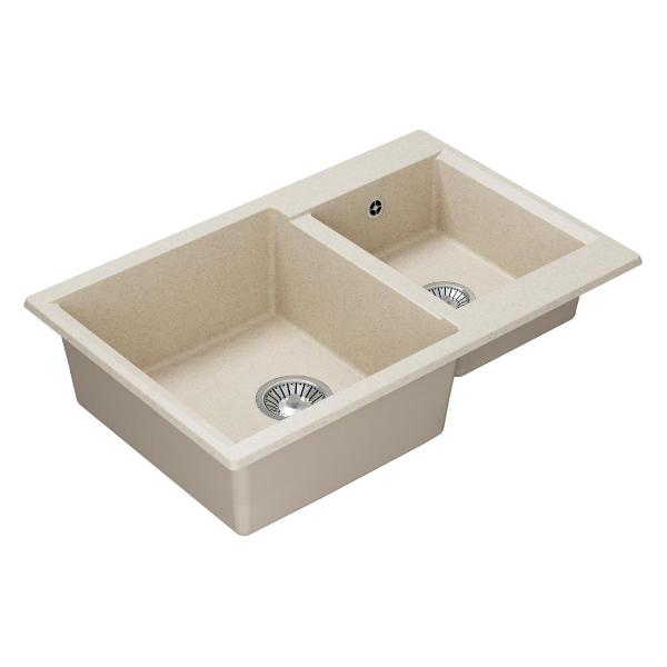 Изображение товара Мойка кухонная POLYGRAN BRIG-772 (№327 Кремовая)