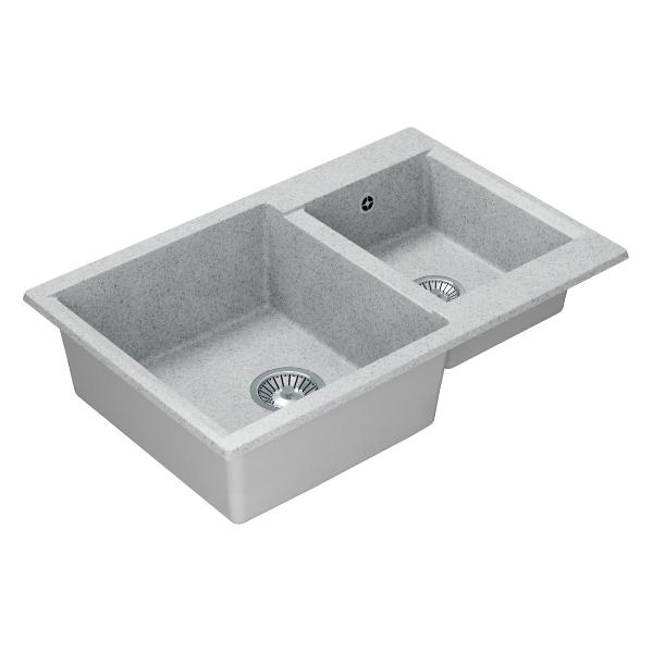 Изображение товара Мойка кухонная POLYGRAN BRIG-772 (№314 Светло-серая)