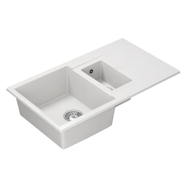 Изображение товара Мойка кухонная POLYGRAN BRIG-870 (№36 Белый Хлопок)