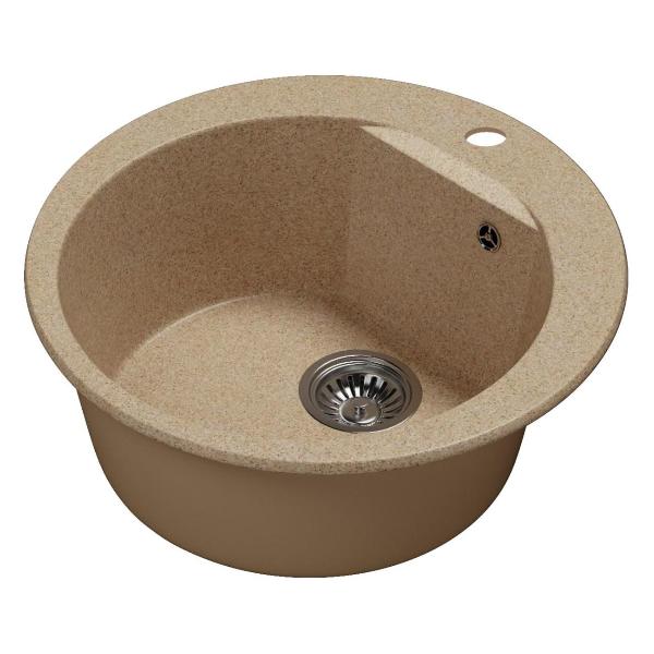 Изображение товара Мойка кухонная POLYGRAN ATOL-520 (№302 Песочная)