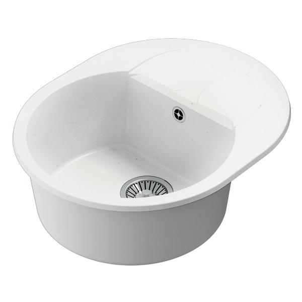 Изображение товара Мойка кухонная POLYGRAN ATOL-620 (№36 Белый Хлопок)