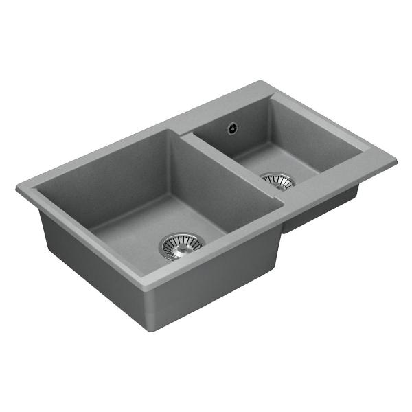 Изображение товара Мойка кухонная POLYGRAN BRIG-772 (№14 Серая)