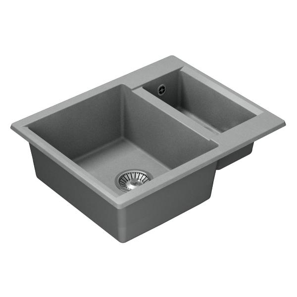 Изображение товара Мойка кухонная POLYGRAN BRIG-620 (№14 Серая)