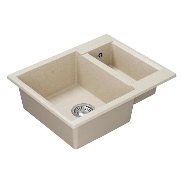 Изображение товара Мойка кухонная POLYGRAN BRIG-620 (№327 Кремовая)