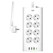 Изображение товара Сетевой фильтр AGNI TP-FA4U8E-C-2m-white