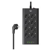 Изображение товара Сетевой фильтр AGNI TP-FA4U8E-C-2m-black
