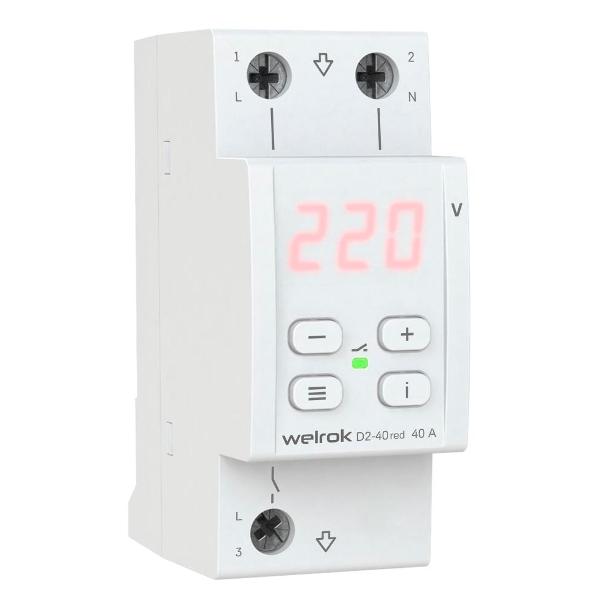 Изображение товара Реле напряжения Welrok D2-40 red