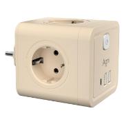 Изображение товара Тройник для розетки AGNI TP-WJ3U4E-C-ivory