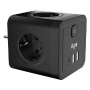Изображение товара Тройник для розетки AGNI TP-WJ3U4E-C-black
