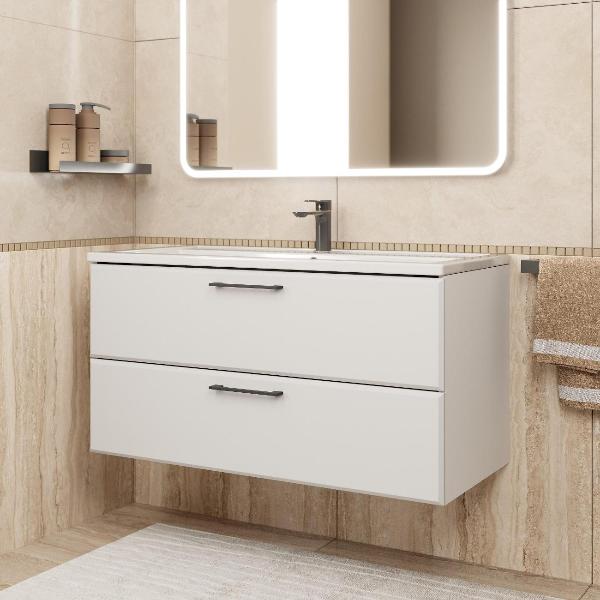 Изображение товара Тумба под раковину Uperwood Foster New 100 см, подвесная, белая