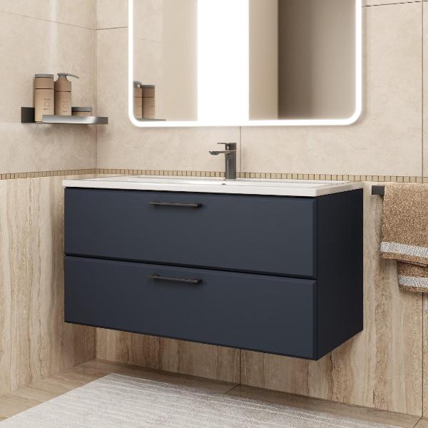 Изображение товара Тумба под раковину Uperwood Foster New 100 см, подвесная, черная