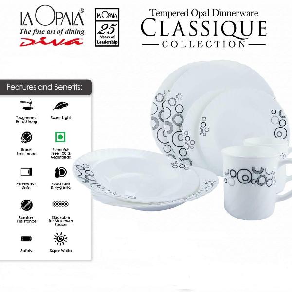 Изображение товара Набор салатников LA OPALA Classique Misty Drops 110мм 6шт
