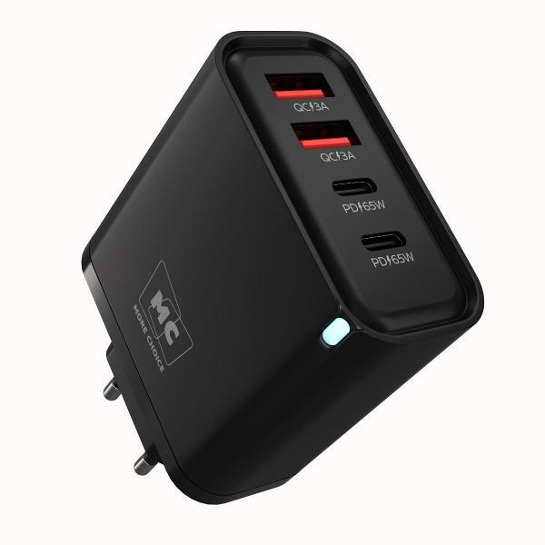 Изображение товара Сетевое зарядное устройство More Choice 2USB+2Type-C 3.0A PD 65W NC95 Black