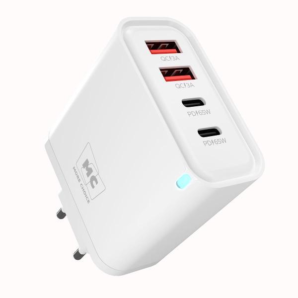 Изображение товара Сетевое зарядное устройство More Choice 2USB+2Type-C 3.0A PD 65W NC95 White