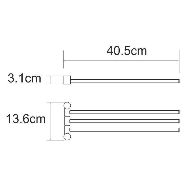 Изображение товара Держатель для полотенец Wasserkraft K-1033 Black