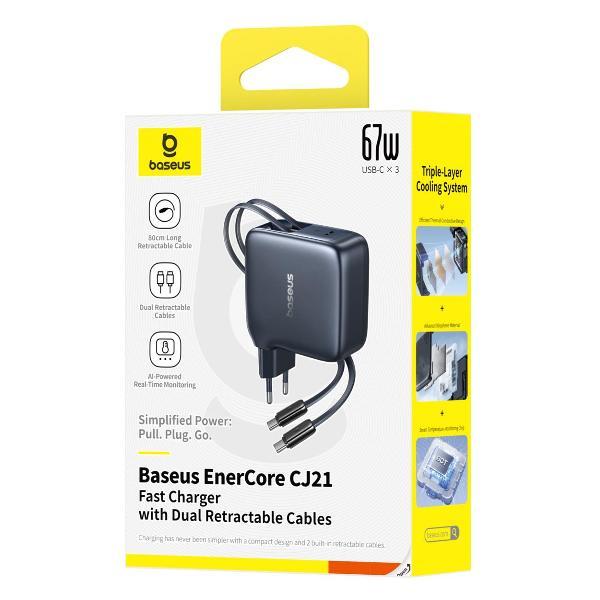 Изображение товара Сетевое зарядное устройство Baseus EnerCore CJ21 3C 67W EU Cosmic Black