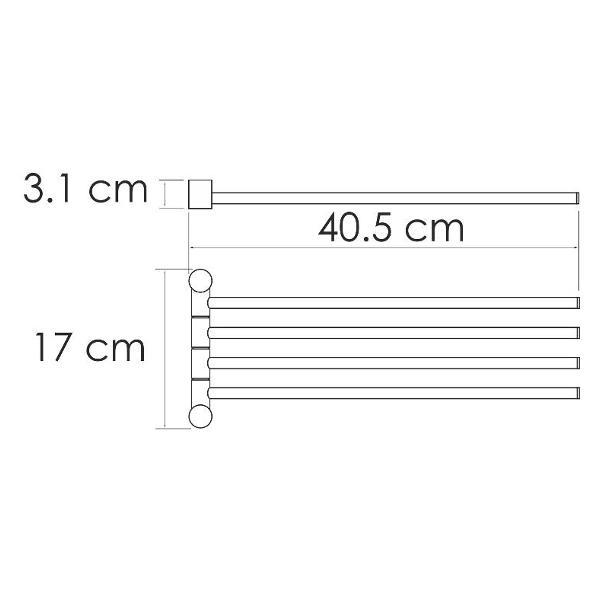 Изображение товара Держатель для полотенец Wasserkraft K-1034 Polished Black