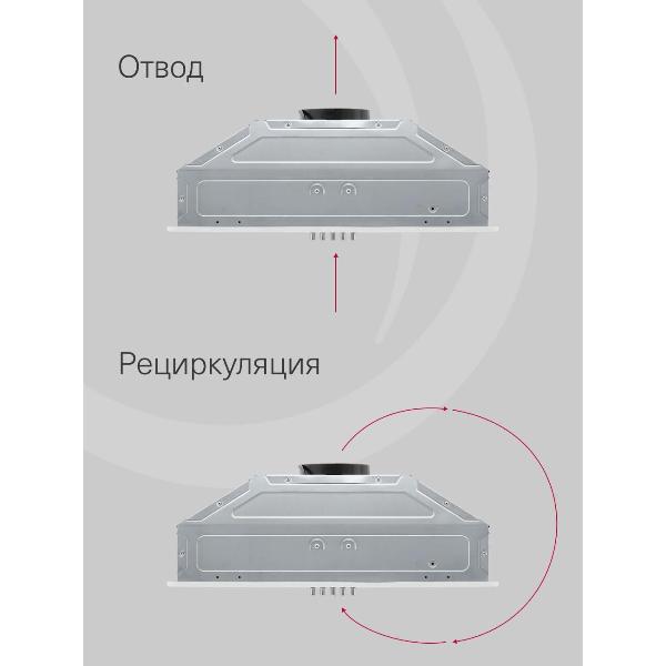 Изображение товара Вытяжка полностью встраиваемая Krona Kate 600 White PB V2/KRHD342