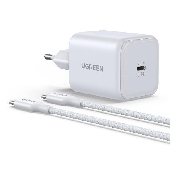 Изображение товара Сетевое зарядное устройство uGreen X524 (65055) 45W USB-C Cable белый