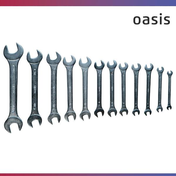 Изображение товара Набор ручного инструмента Oasis рожковых 12 шт. в холдере матовый хром