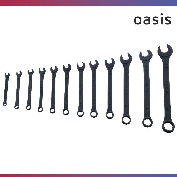 Изображение товара Набор ручного инструмента OASIS ECO комбинированных, 12 шт. в сумке фосфатированные