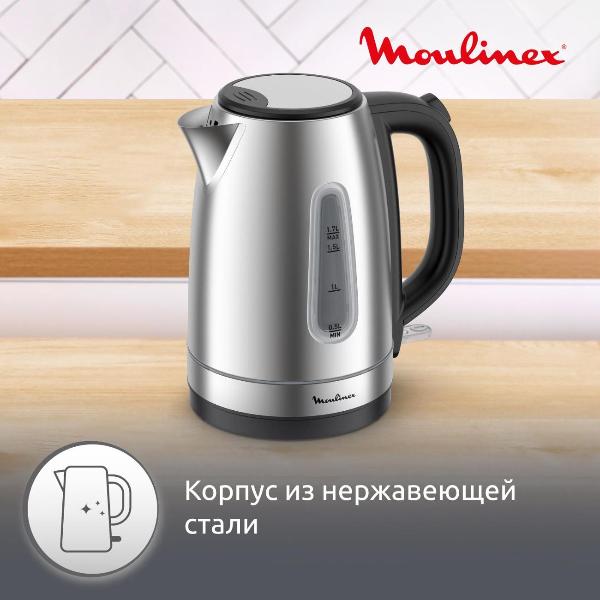 Изображение товара Электрочайник Moulinex BY2R0DF0 нержавеющая сталь