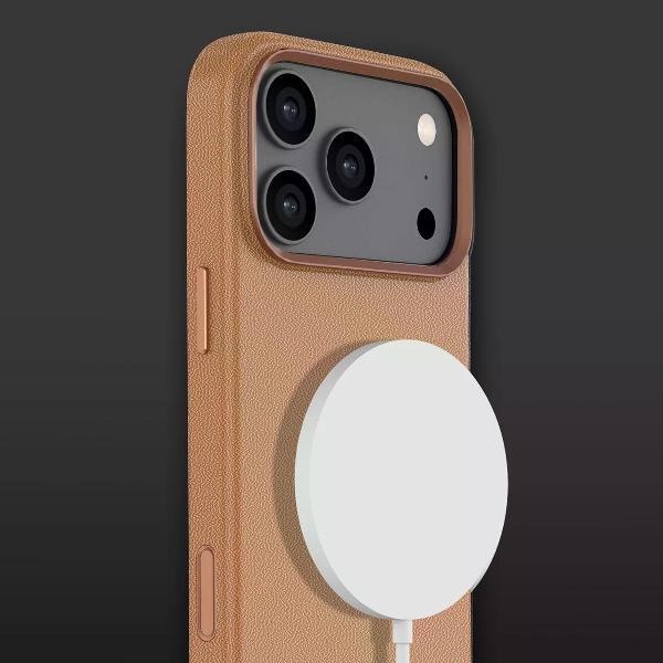 Изображение товара Чехол Deppa Eco Leather MagSafe iPhone 17 Pro, коричневый, 84298