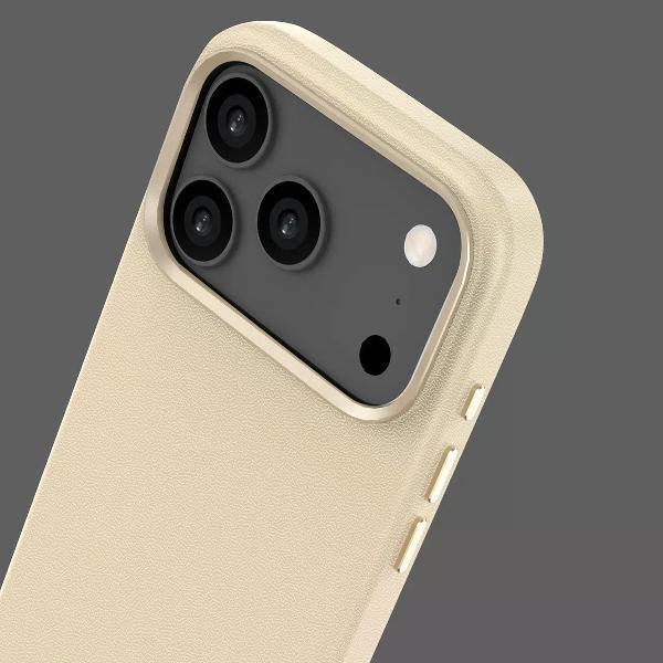 Изображение товара Чехол Deppa Eco Leather MagSafe iPhone 17 Pro, молочный, 84308