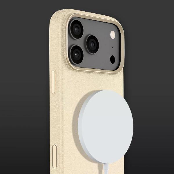 Изображение товара Чехол Deppa Eco Leather MagSafe iPhone 17 Pro Max, молочный,