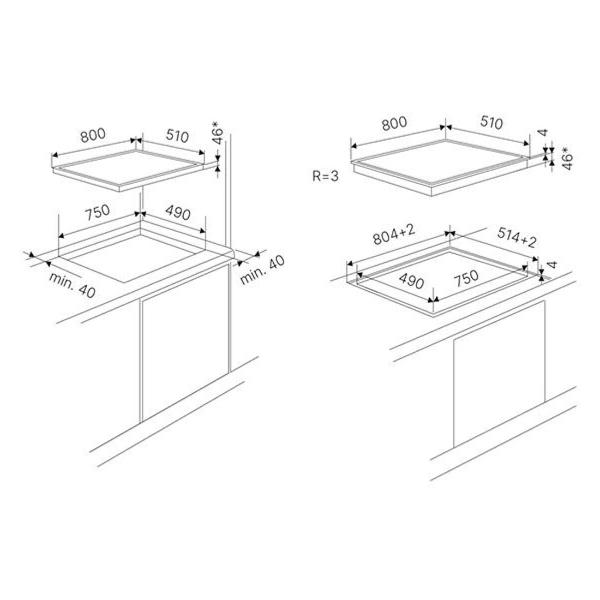 Изображение товара Встраиваемая индукционная панель независимая Kuppersbusch KI 8800.1 MR
