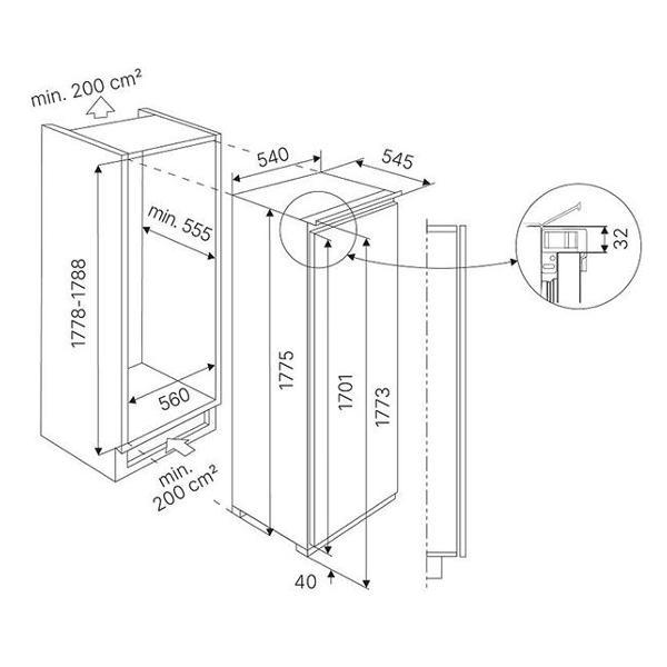 Изображение товара Встраиваемый морозильник Kuppersbusch FG 8840.1i