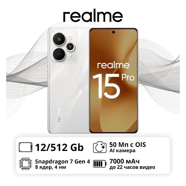 Изображение товара Смартфон realme RMX5101 15 Pro 12/512GB White