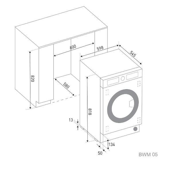 Изображение товара Встраиваемая стиральная машина Zigmund & Shtain BWM 05 белая
