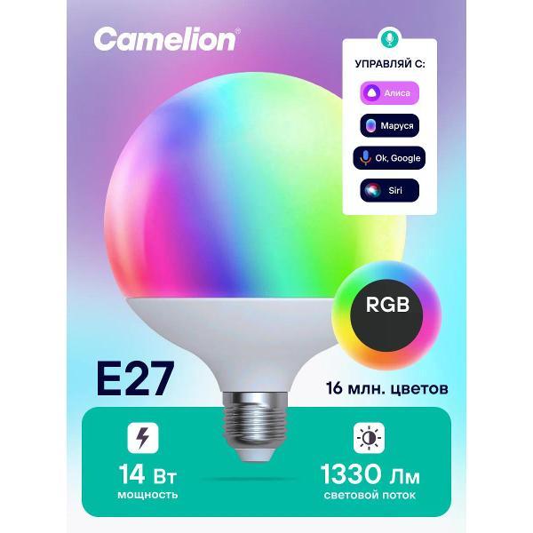 Изображение товара Умная лампочка Camelion LSH14/G120/RGBCW/E27/WIFI