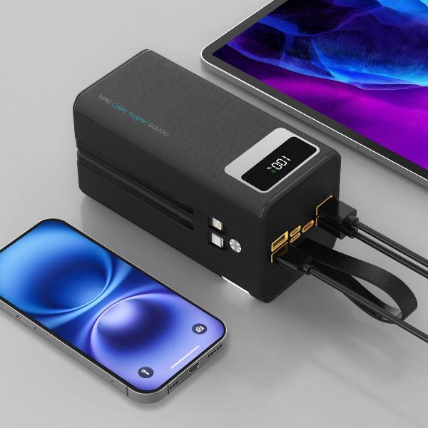 Изображение товара Внешний аккумулятор Deppa NRG Cable Station 60000 мА-ч, 33713