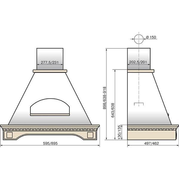 Изображение товара Вытяжка наклонная Elikor Бельведер Флореале 60П-650-П3Д КВ II М-650-60-340