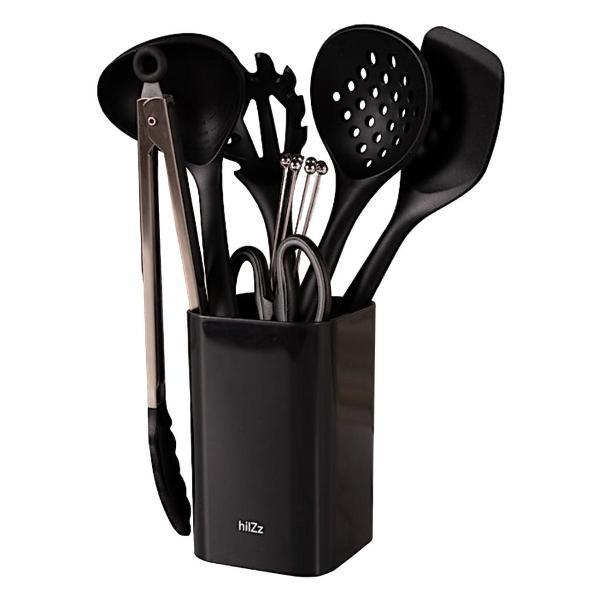 Изображение товара Набор кухонных принадлежностей HILZZ HKsPS_8Pro/Black_Grey