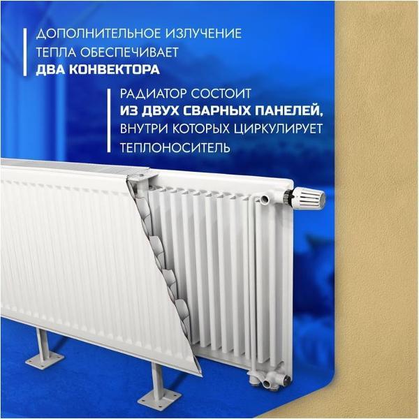 Изображение товара Стальной радиатор Metronex 22, 300х1000, нижнее подключение