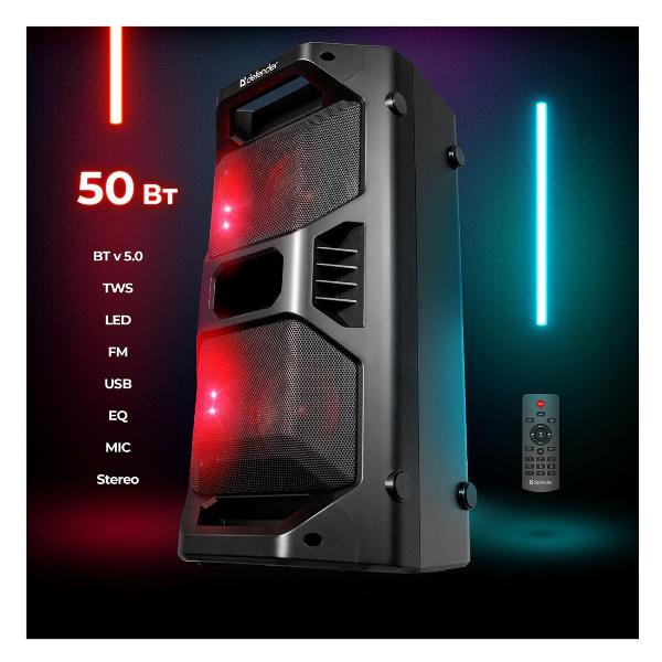 Изображение товара Беспроводная акустика Defender Rage 50Вт Black