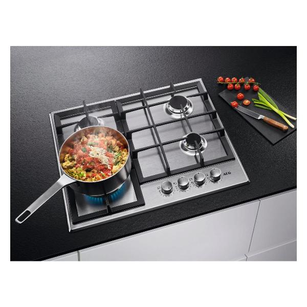 Изображение товара Встраиваемая газовая панель независимая AEG HGB64420SM