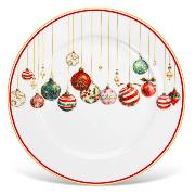 Изображение товара Тарелка столовая FISSMAN 16082 CHRISTMAS BALLS 19см (фарфор)