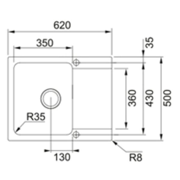Изображение товара Мойка кухонная Franke OID 611-62 белая