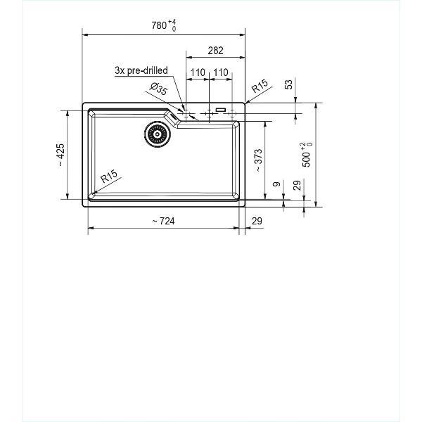 Изображение товара Мойка кухонная Franke UBG 610-72 грифельный серый стоп-вентиль